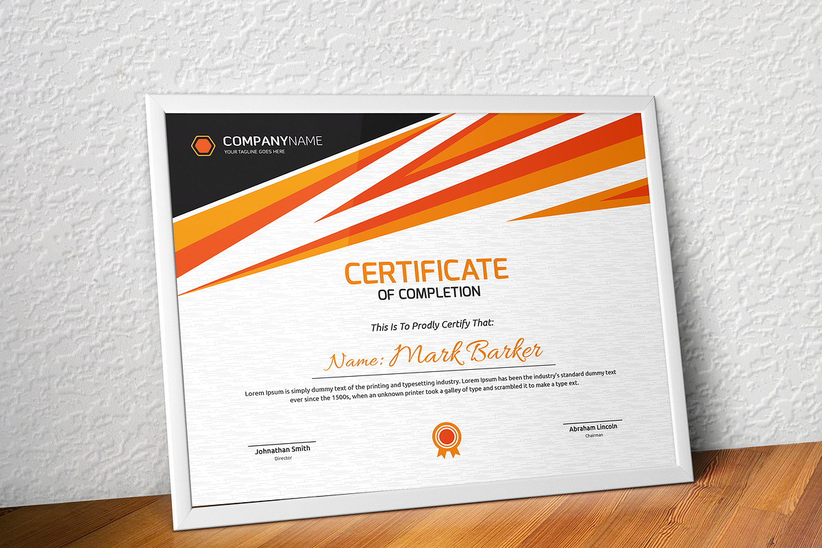 Certificate Word | PSD | AI, a Stationery Template by Curve Design (Photo 3 of 3)