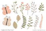 Peach Floral Clipart, an Illustration by Amanda Ilkov (Thumbnail 4 of 4)