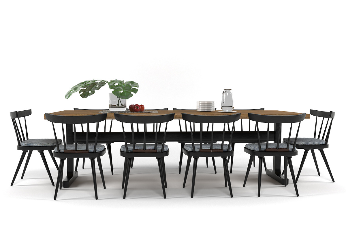 Dining furniture set 0508, a Furniture 3D Model by inDahouze (Photo 4 of 9)