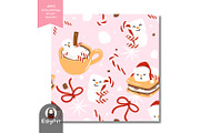 Christmas Marshmallows Pattern, a Pattern Graphic by KisbyArt (Thumbnail 3 of 3)