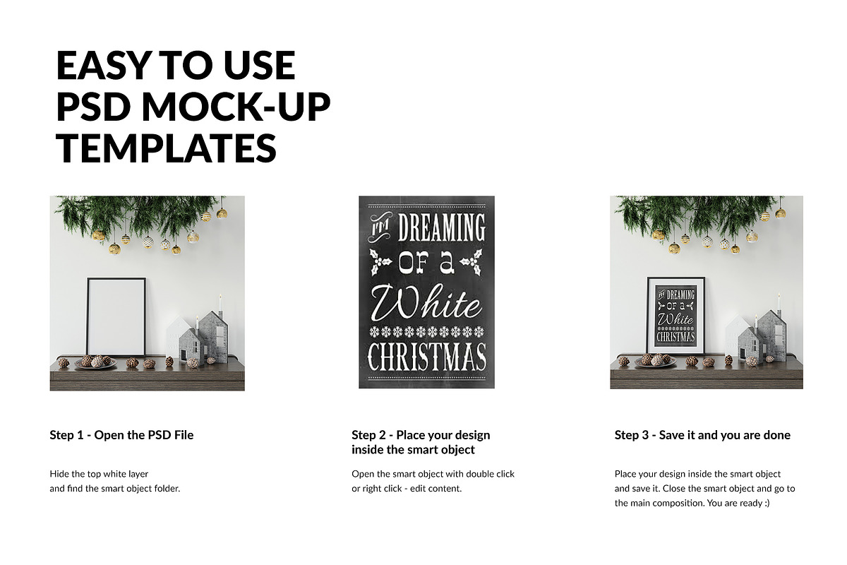 Christmas Frames & Wallpaper Mockups, a Product Mockup by mock-ups (Photo 3 of 16)