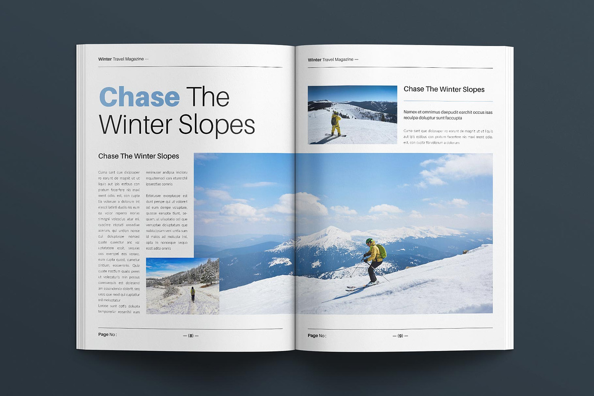 Winter Travel Magazine Template, a Magazine Template by E-Type (Photo 4 of 8)