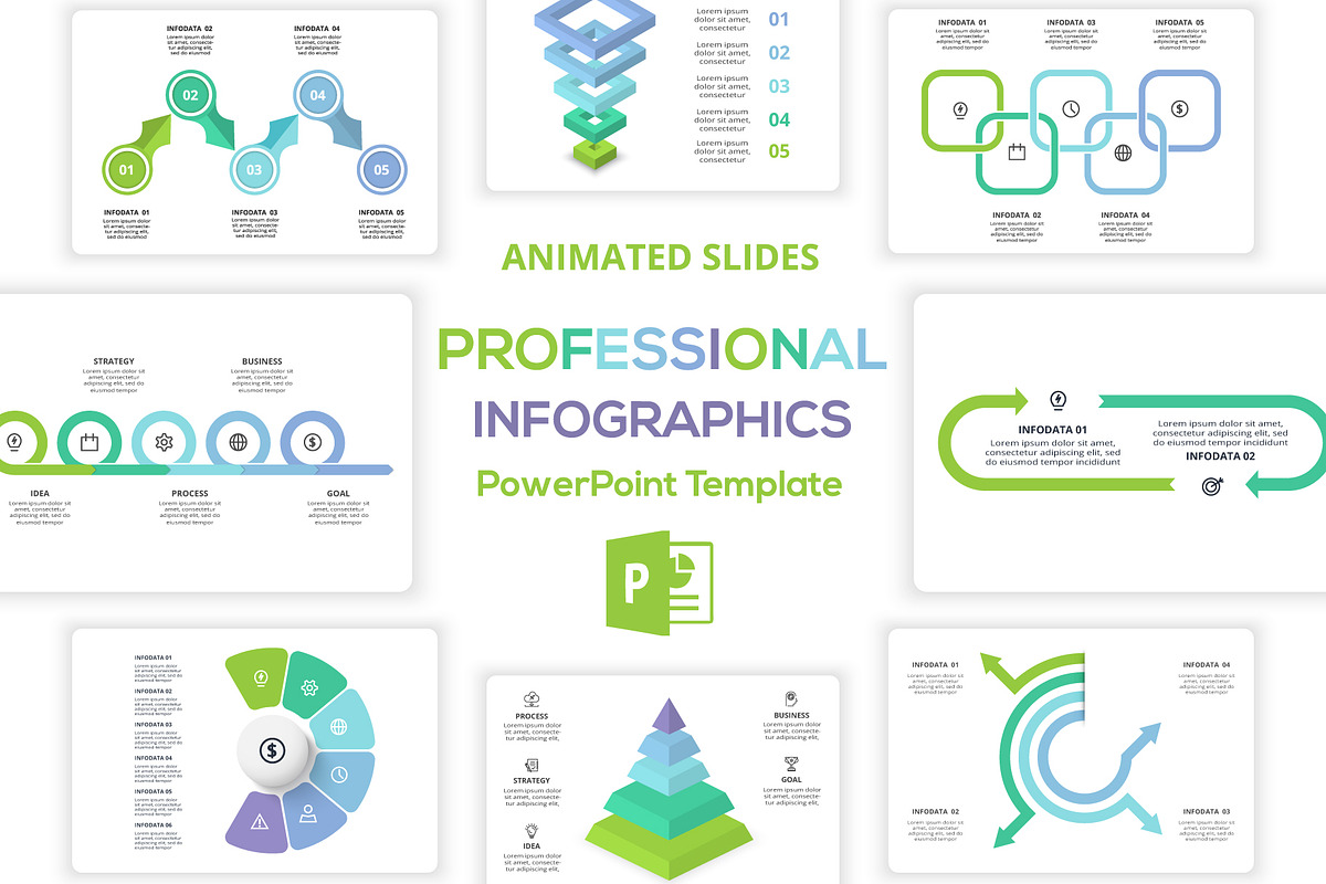 Professional Presentation Template, a Presentation Template by Infographics project (Photo 1 of 12)