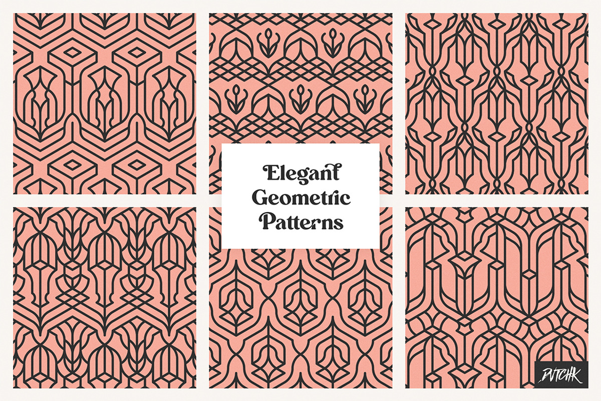 Elegant Geometric Patterns | V 06, a Pattern Graphic by dvtchk (Photo 4 of 5)