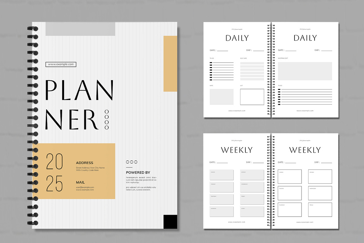 Planner Template Layout, a Stationery Template by MightyDesign (Photo 2 of 7)