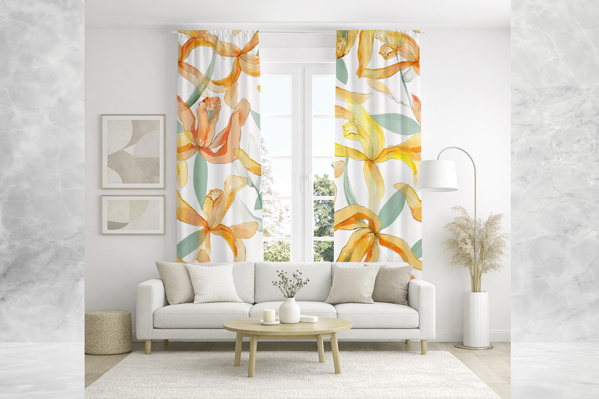 WARM BOTANICAL BLOOMS PATTERN, a Pattern Graphic by MartinShop (Photo 7 of 10)