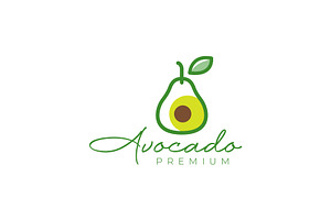 fresh avocado fruit modern logo, a Branding & Logo Template by devastd