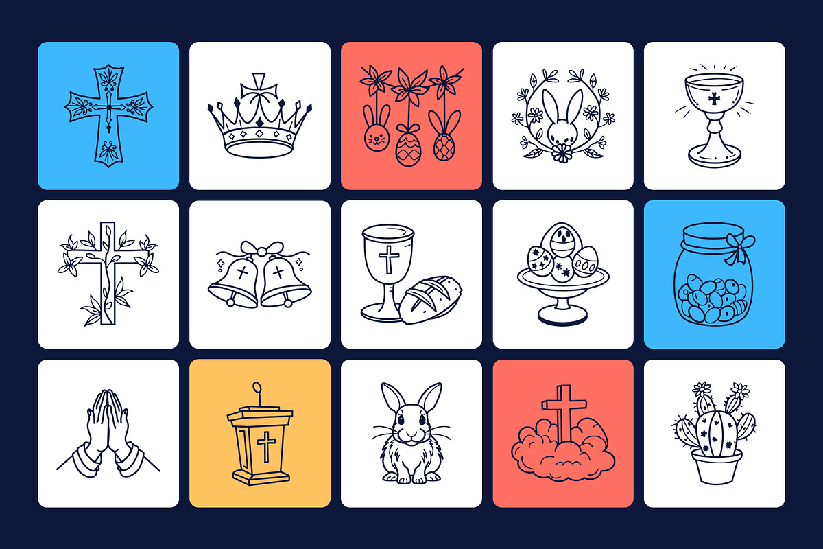 Animated Easter Doodles Icons Pack, an Object Graphic by Brickclay (Photo 6 of 7)