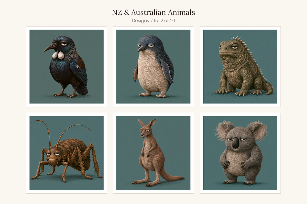 NZ & Australian Animals, Set 20, an Animal Illustration by LanternkinStudio (Photo 6 of 12)