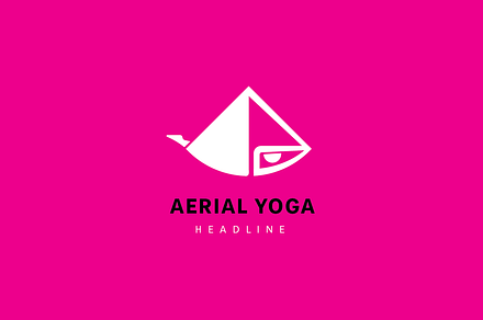 Aerial yoga logo.