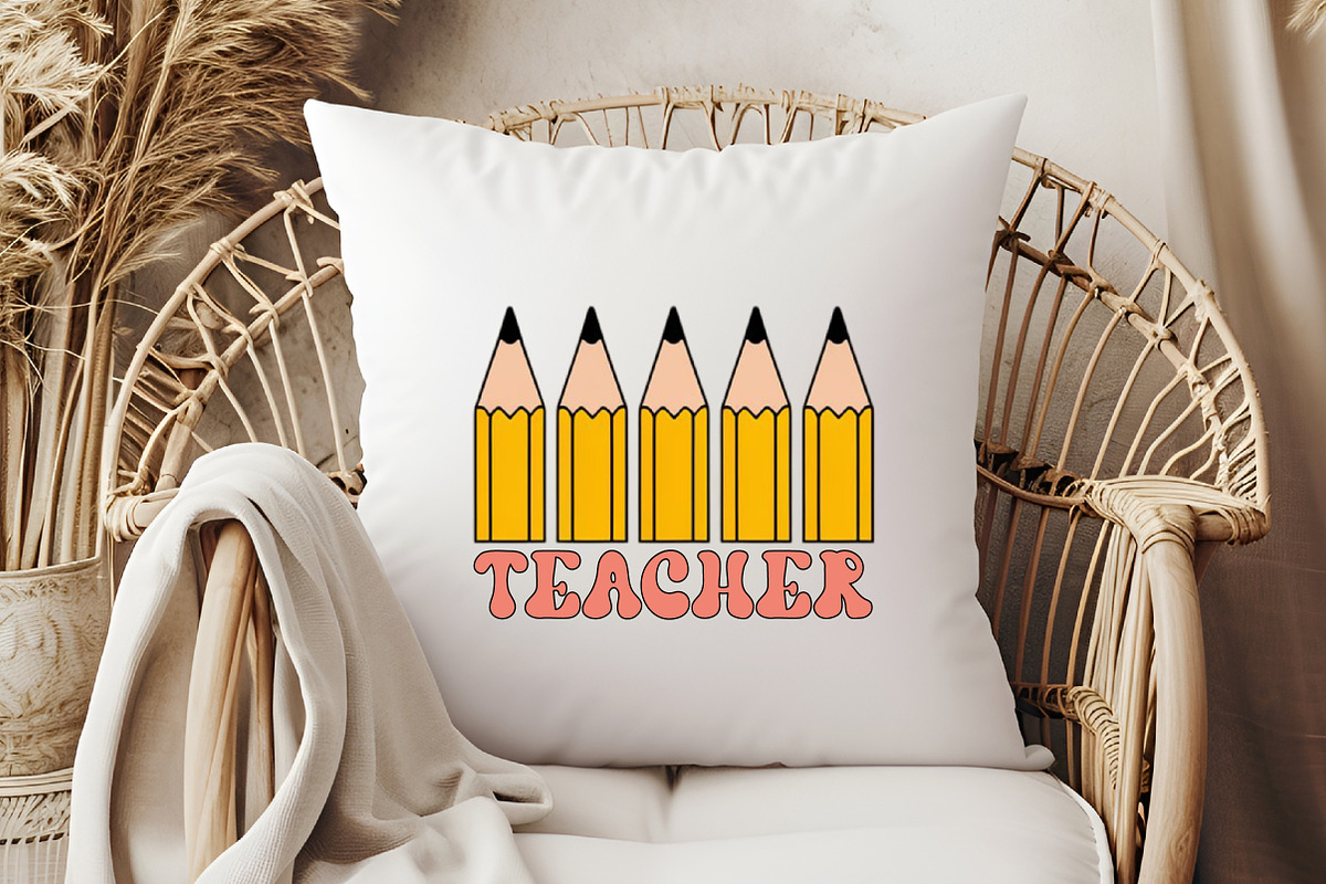 Teacher Pencil Sublimation PNG, an Illustration by Libby Wishes (Photo 4 of 4)