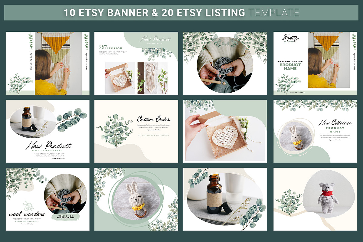 ETSY Shop Kit Canva - Floral, a Templates & Theme by illycreative (Photo 5 of 10)