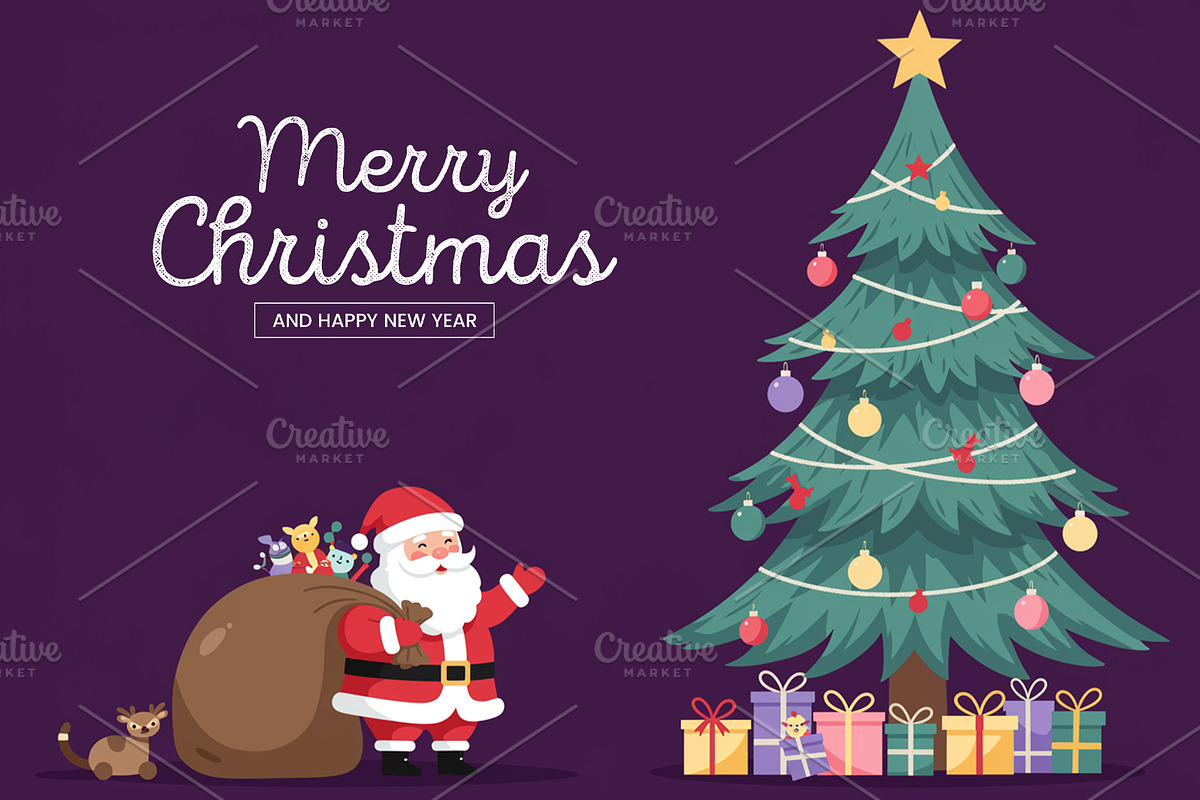Template Merry Christmas & New Year, a Social Media Template by Qaseem Zaidi Graphics