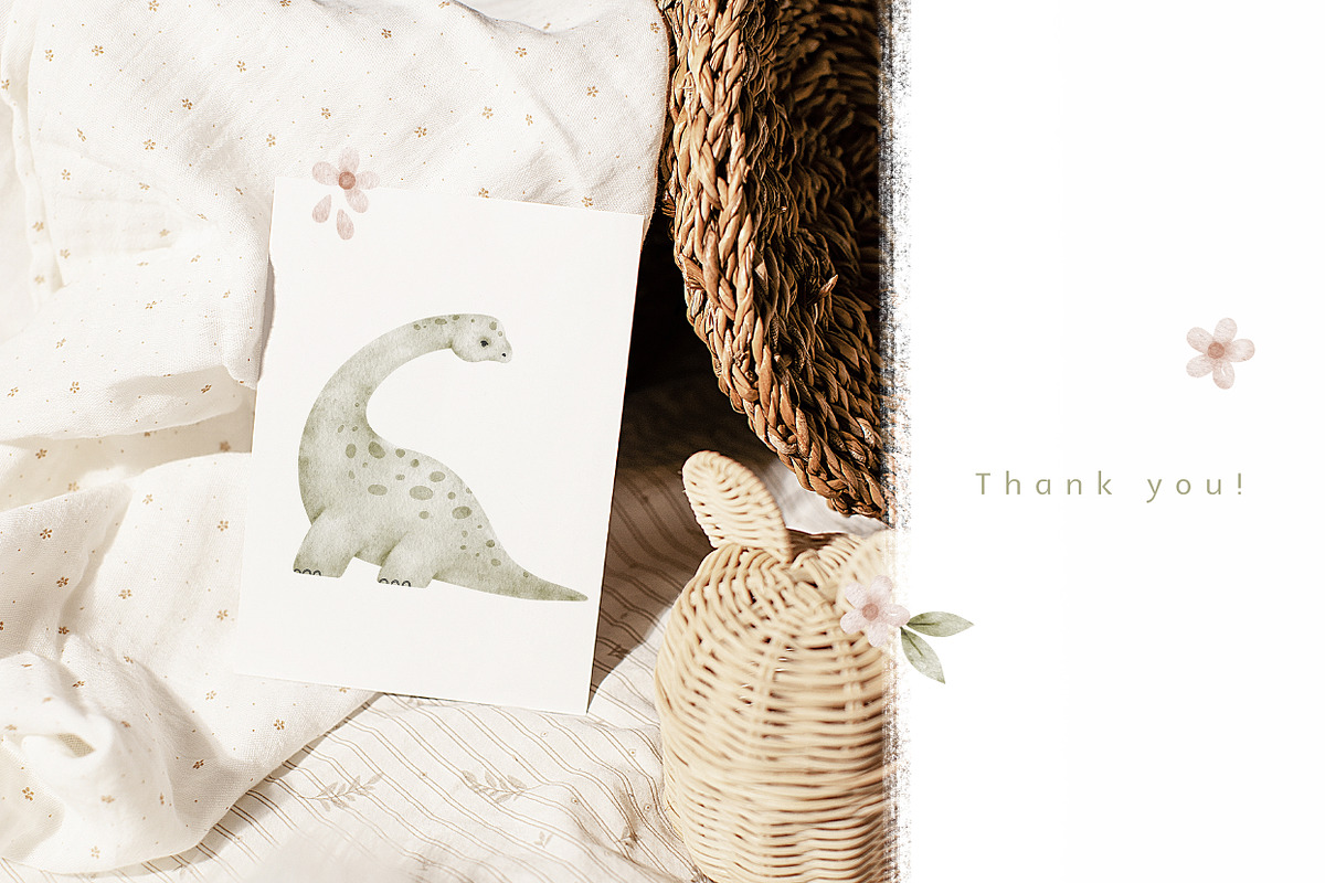DINOSAURS watercolor set, an Animal Illustration by erasovas (Photo 10 of 10)