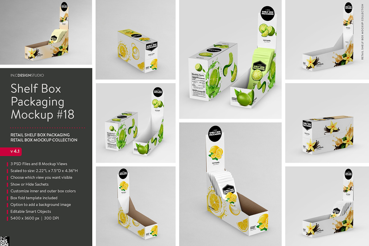Retail Shelf Box Packaging MockUps4, a Packaging Mockup by INCDesign (Photo 3 of 7)