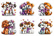 Quirky Valentines Dogs Clipart, an Illustration by SinaCreation (Thumbnail 3 of 6)