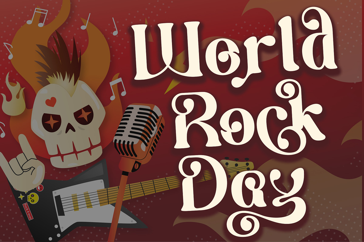 Rocker Sunday, a Sans Serif Font by Letterara (Photo 2 of 13)