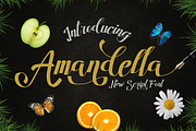 Amandella Script, a Script Font by madeDeduk (Thumbnail 1 of 5)