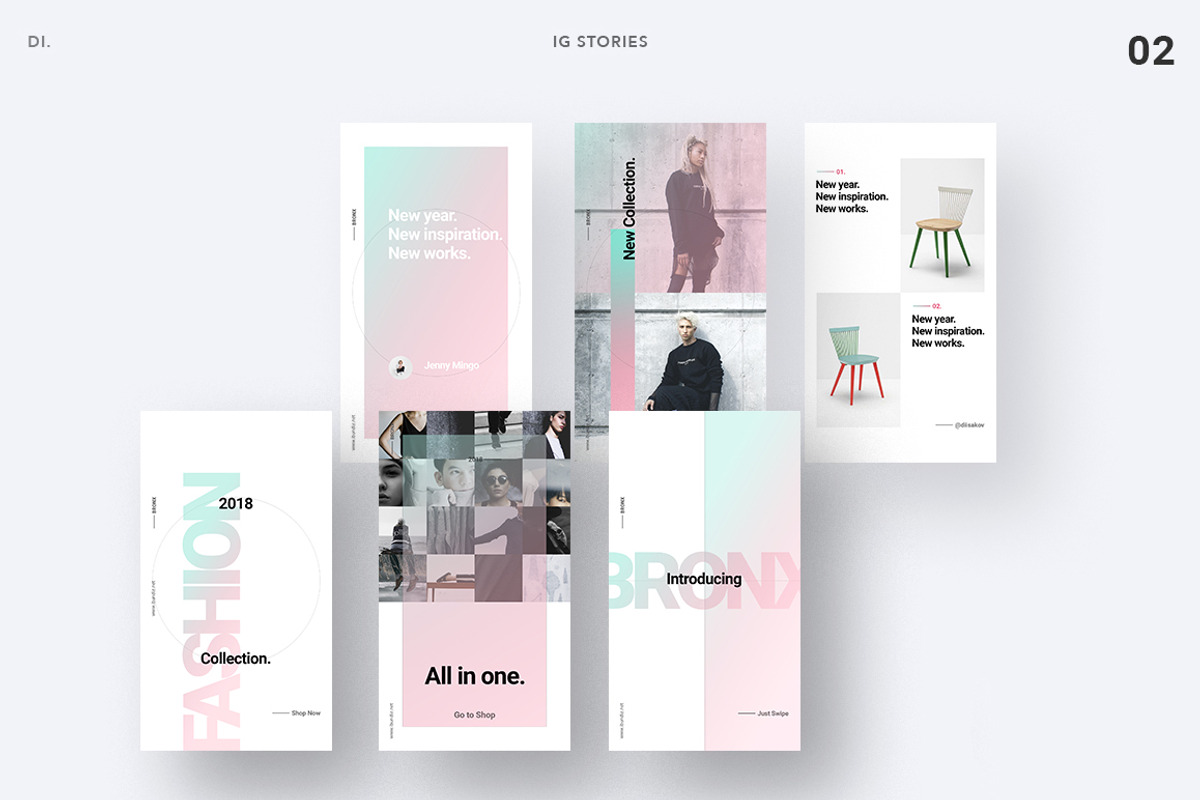 BRONX Light Instagram Stories Pack, a Social Media Template by Presentations Studio (Photo 7 of 11)