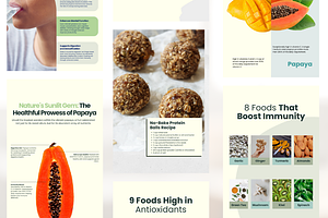 Nutrition Post Template Set I Canva