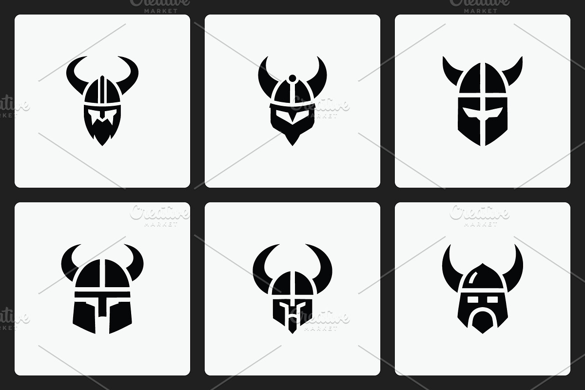 Viking Warrior Logo Set, a Branding & Logo Template by Vectorium Studio (Photo 2 of 2)