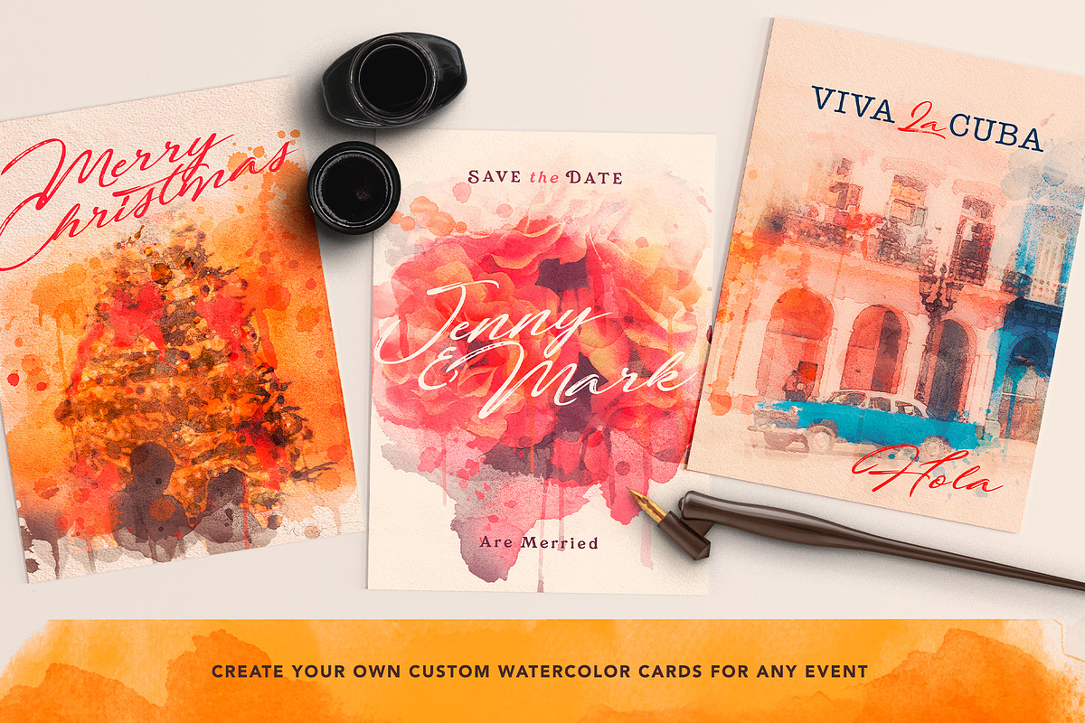 Total Watercolor Creator • SALE, an Action Add-On by Vintage Voyage Supply (Photo 4 of 11)