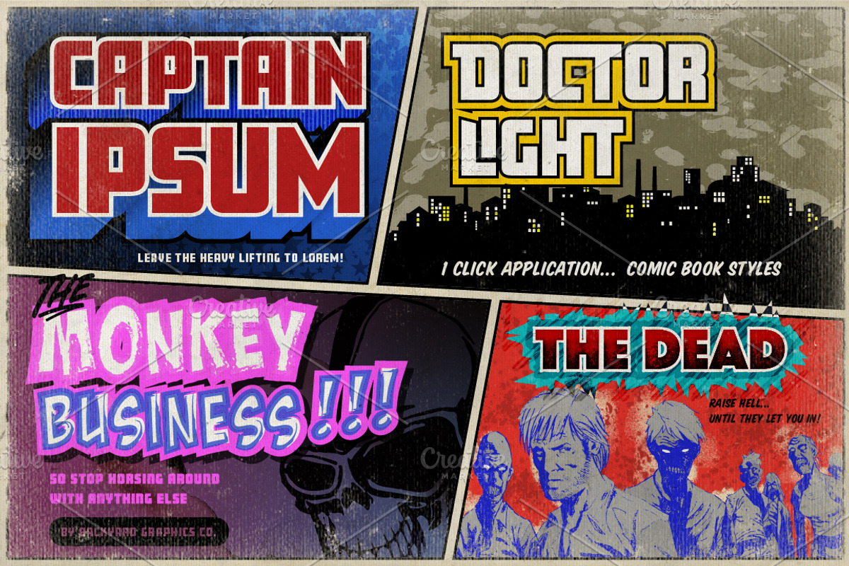 SuperComic Power Pack, a Brushes & More by BackYard Graphics Co. (Photo 2 of 9)