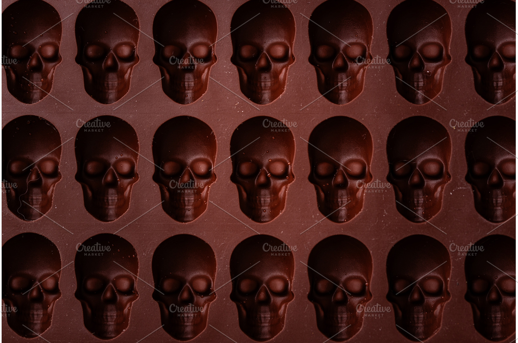 Silicon mold in shape of skull for, a Food & Drink Photo by Yulia Furman