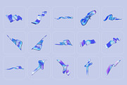 3D Glass Waves - 93 illustrations, an Object Graphic by assetpro.design (Thumbnail 5 of 15)