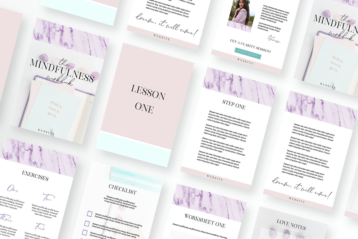 Mindfulness Canva Workbook Template, a Magazine Template by VanessaRyan.co (Photo 2 of 4)