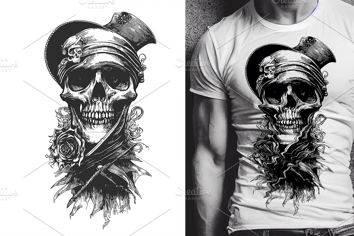 Pirate skull illustration, an Illustration by optimism (Photo 1 of 3)
