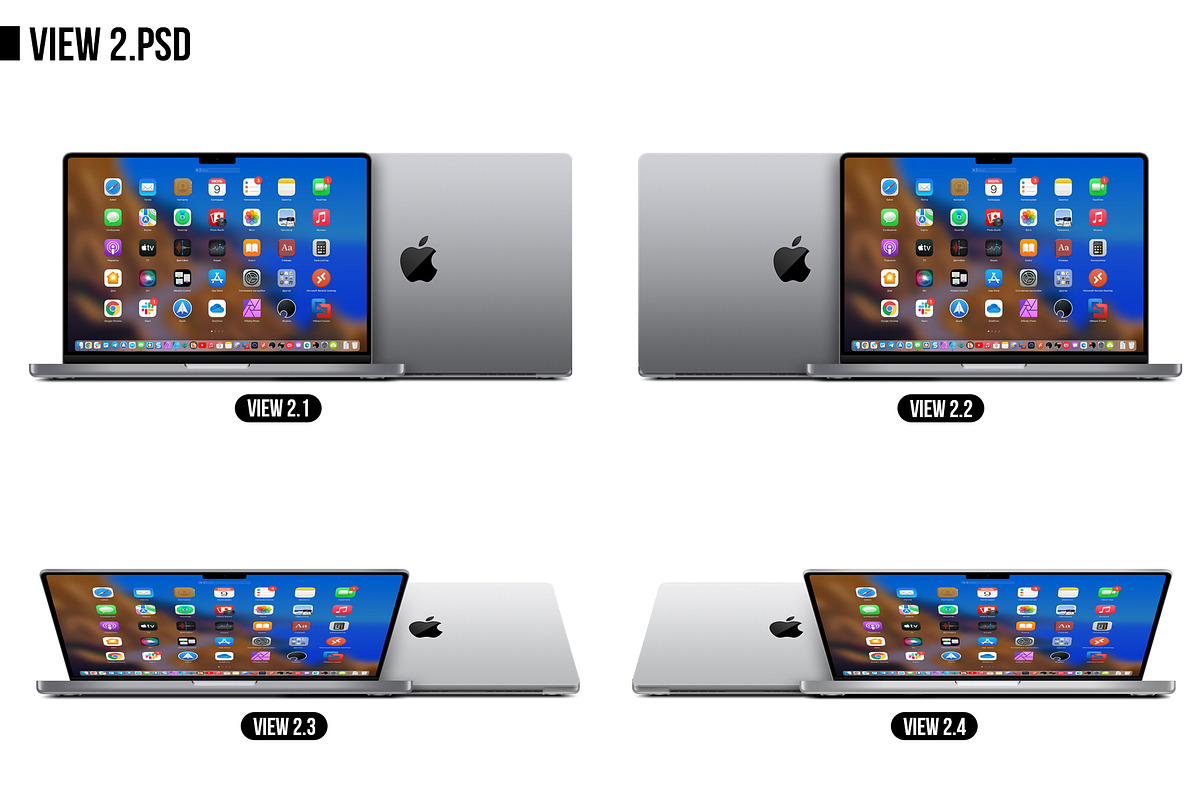 Apple Macbook Pro 14 (2021) MockUp, a Mac Mockup by Alex_Yanko (Photo 3 of 19)
