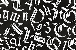 Chalk Gothic Letters Pattern