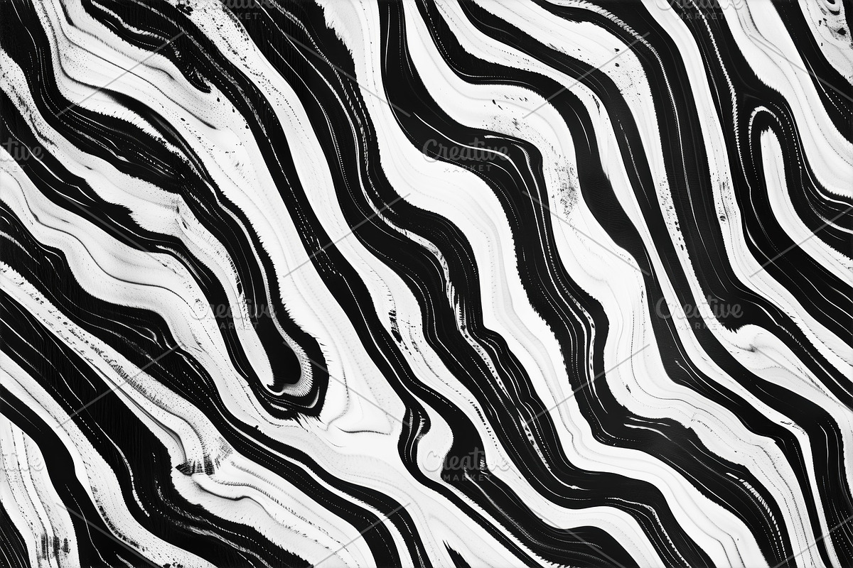 Black and white wood pattern with flowing lines and curves, creating a dynamic, a Texture Graphic by Textures & Backgrounds