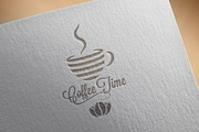 Coffee Cup Logo, Beans Texture, a Branding & Logo Template by PushLogo (Thumbnail 1 of 3)
