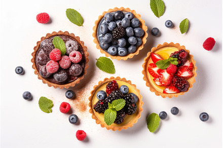 Sweet tartlets food tart. Generate, a Food & Drink Photo by Ylivdesign