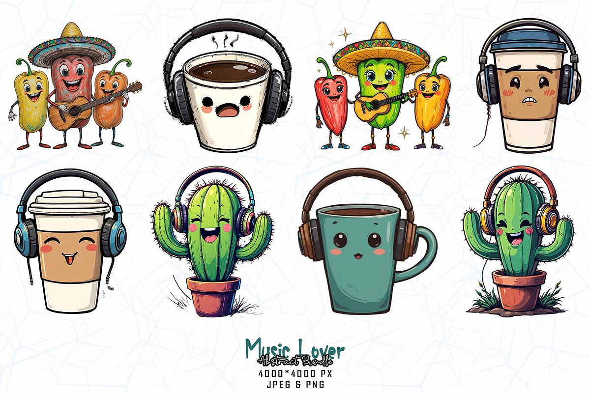 Music Lover T-shirt Design Bundle, a Graphic by Sofia's Fashion (Photo 3 of 3)