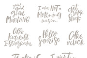 Morning Lettering Set, a Social Media Template by piyacler (Thumbnail 6 of 6)