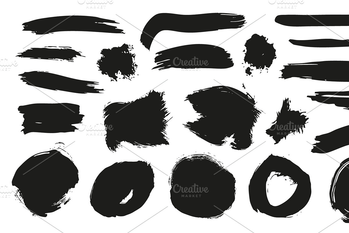 Brush Strokes Pack, a Texture Graphic by alexdndz (Photo 3 of 11)