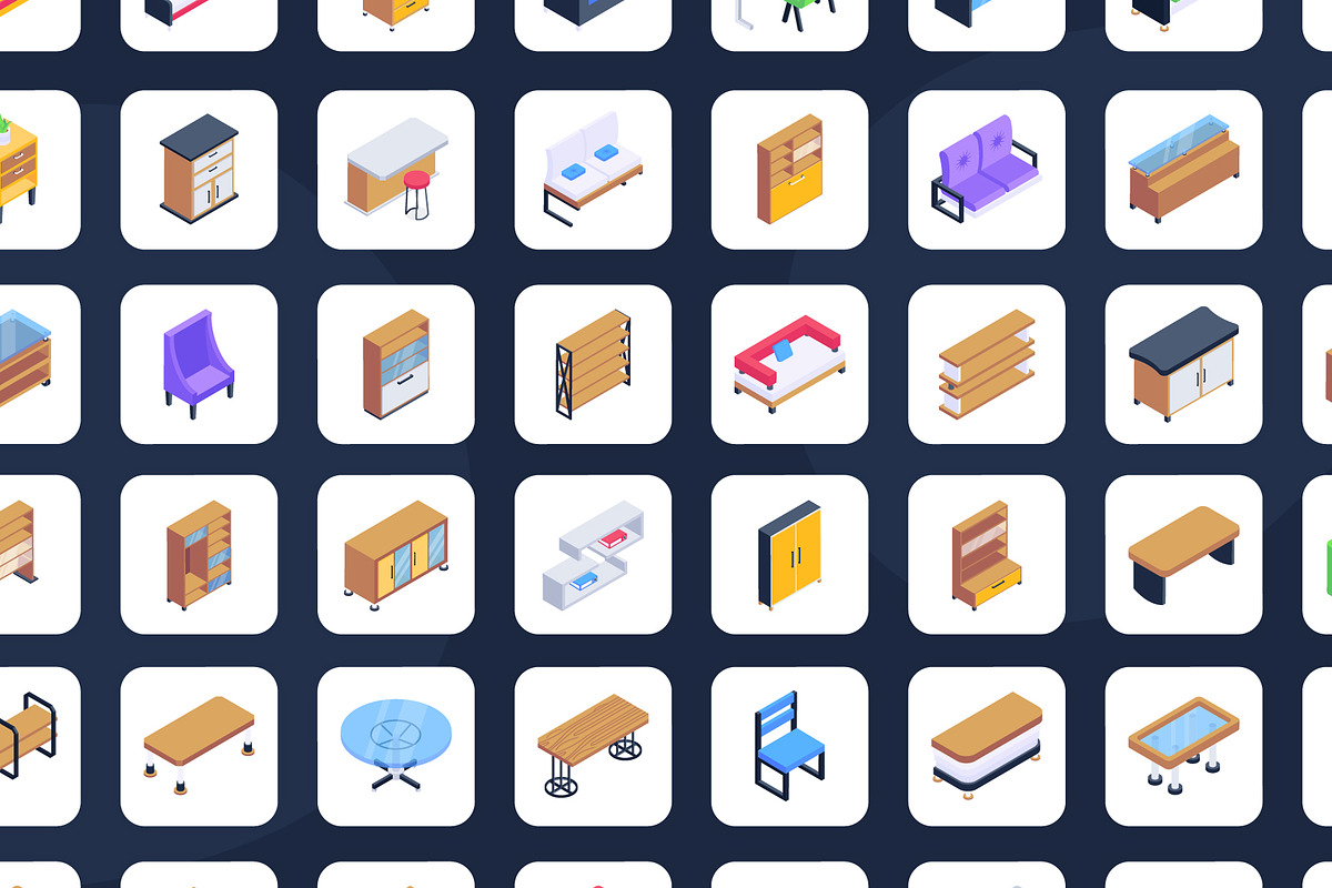 Furniture Icons, a Duotone Icon by Brickclay (Photo 5 of 6)