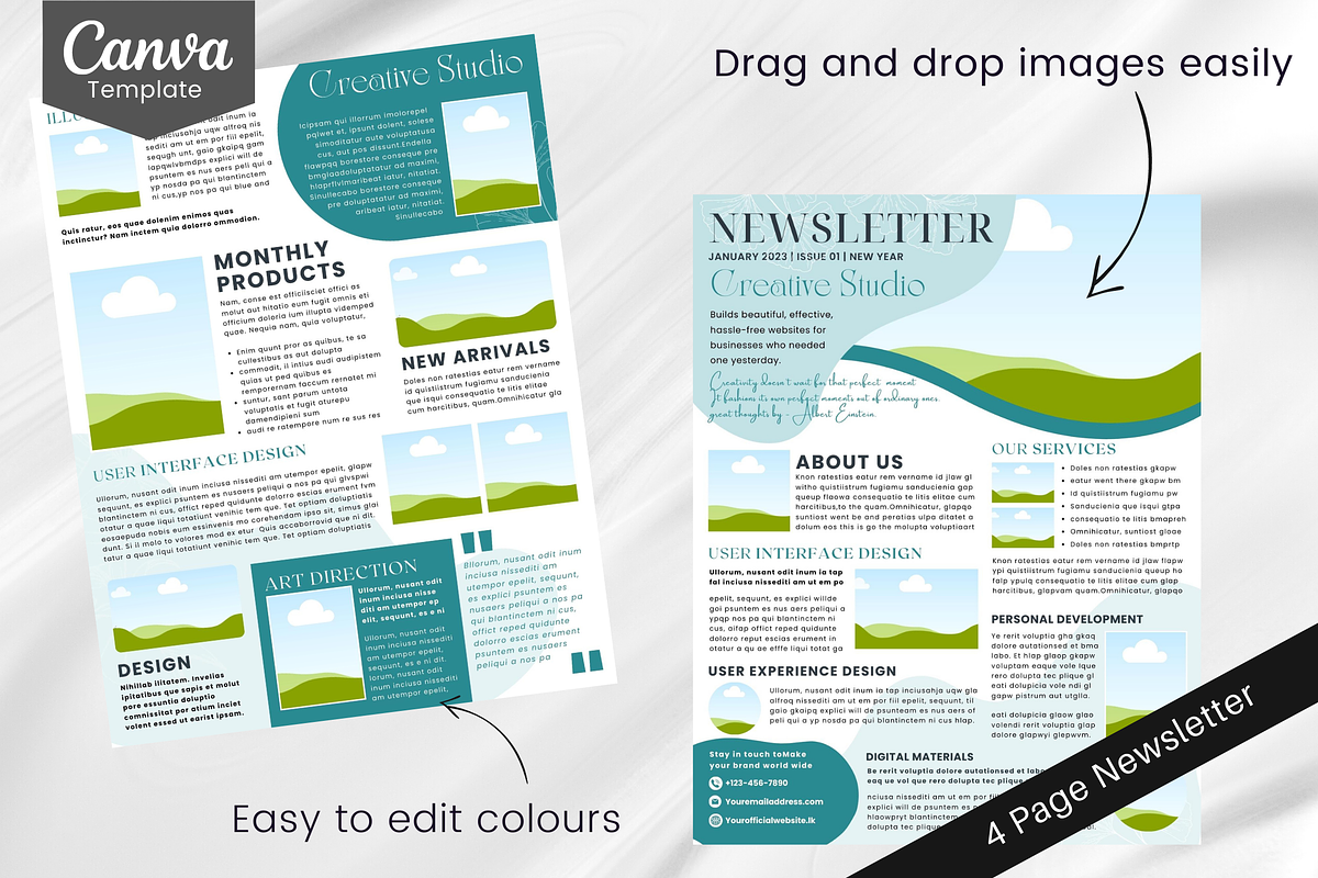 Canva Business Newsletter Templates preview 3