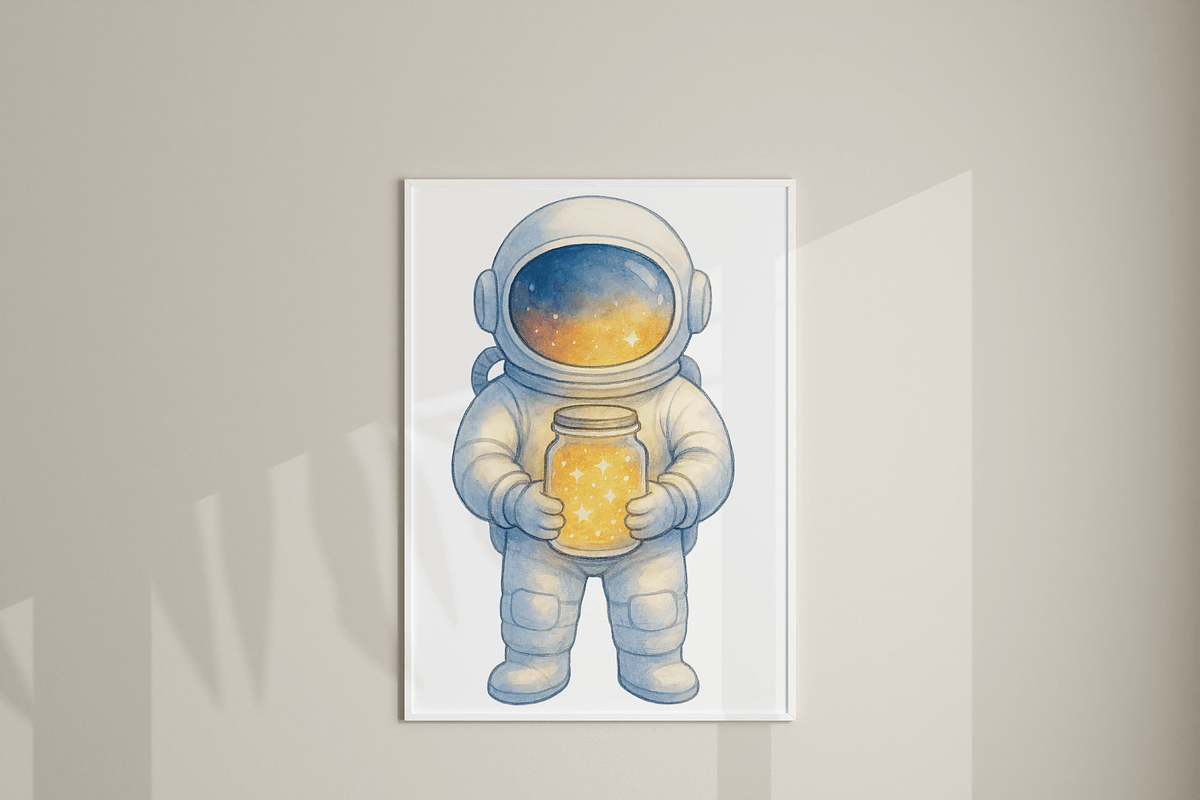 Astronaut Clipart Set, a Decorative Illustration by Pati Charm Studio (Photo 7 of 8)