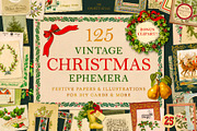 125 Vintage Christmas Ephemera, an Object Graphic by The Object Atlas (Thumbnail 1 of 6)