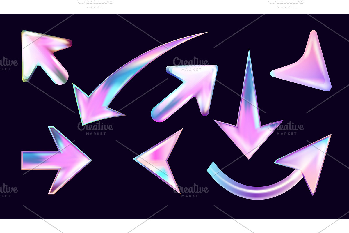 3d holographic arrows. Realistic, an Illustration by Stock-Smart-Start
