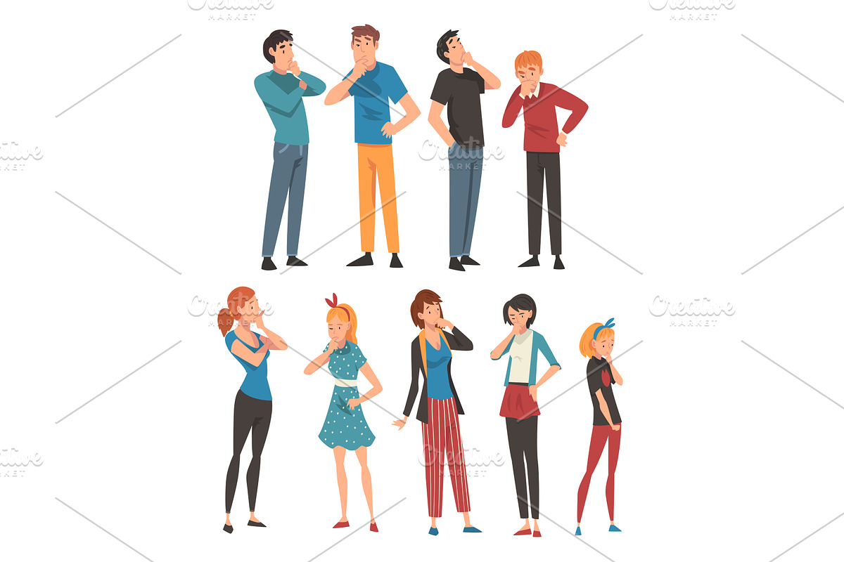People think about something in, a Person Illustration by TopVectors