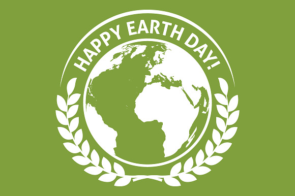 World Earth Day Emblem Label