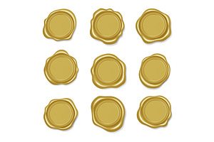 Golden Wax Seal, Premium Gold