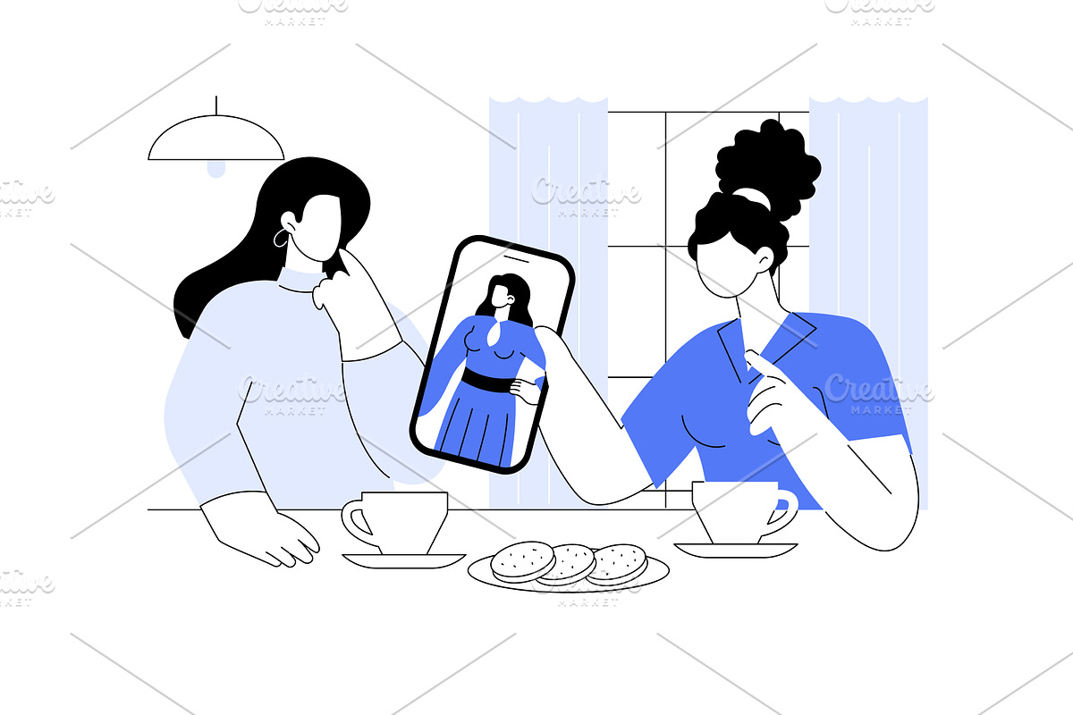 Finding a new look isolated cartoon, a Person Illustration by Visual Generation
