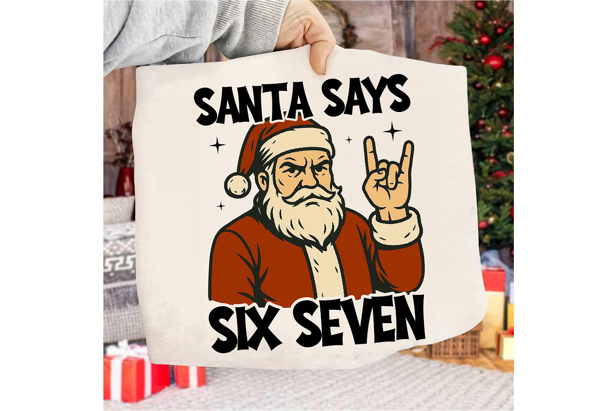 Funny Santa Says Six Seven Png, an Illustration by Libby Wishes (Photo 4 of 8)