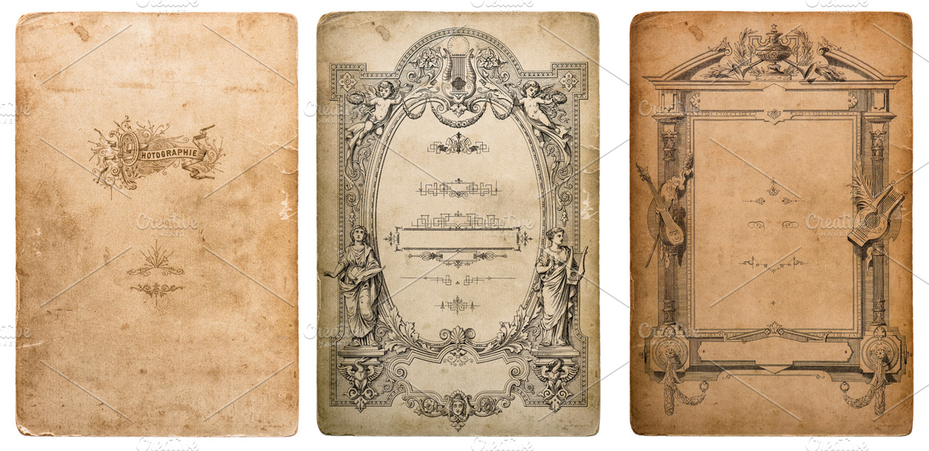 Used paper sheets with engraving, an Arts & Entertainment Photo by ...